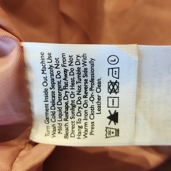 One Of A Kind Beautiful Vintage Eddie Bauer Pink Suede Jean Jacket Medium. - Picture 7 of 7